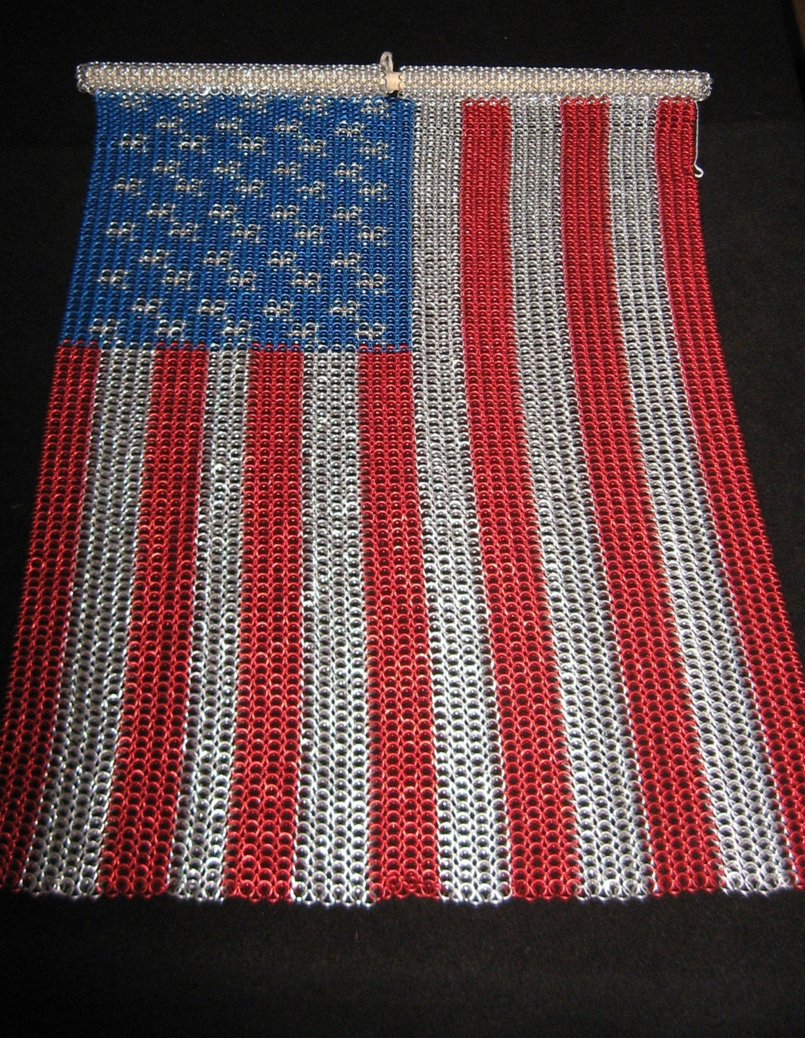 American Flag in Chainmaile, Large