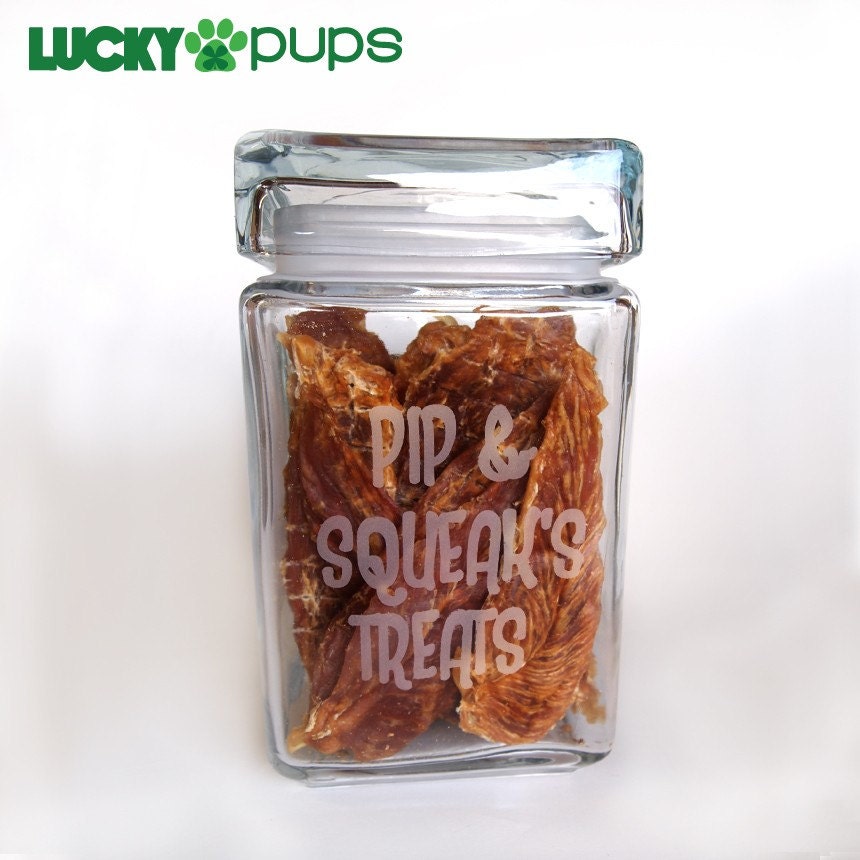 Medium Stackable Square Personalized Treat Jar