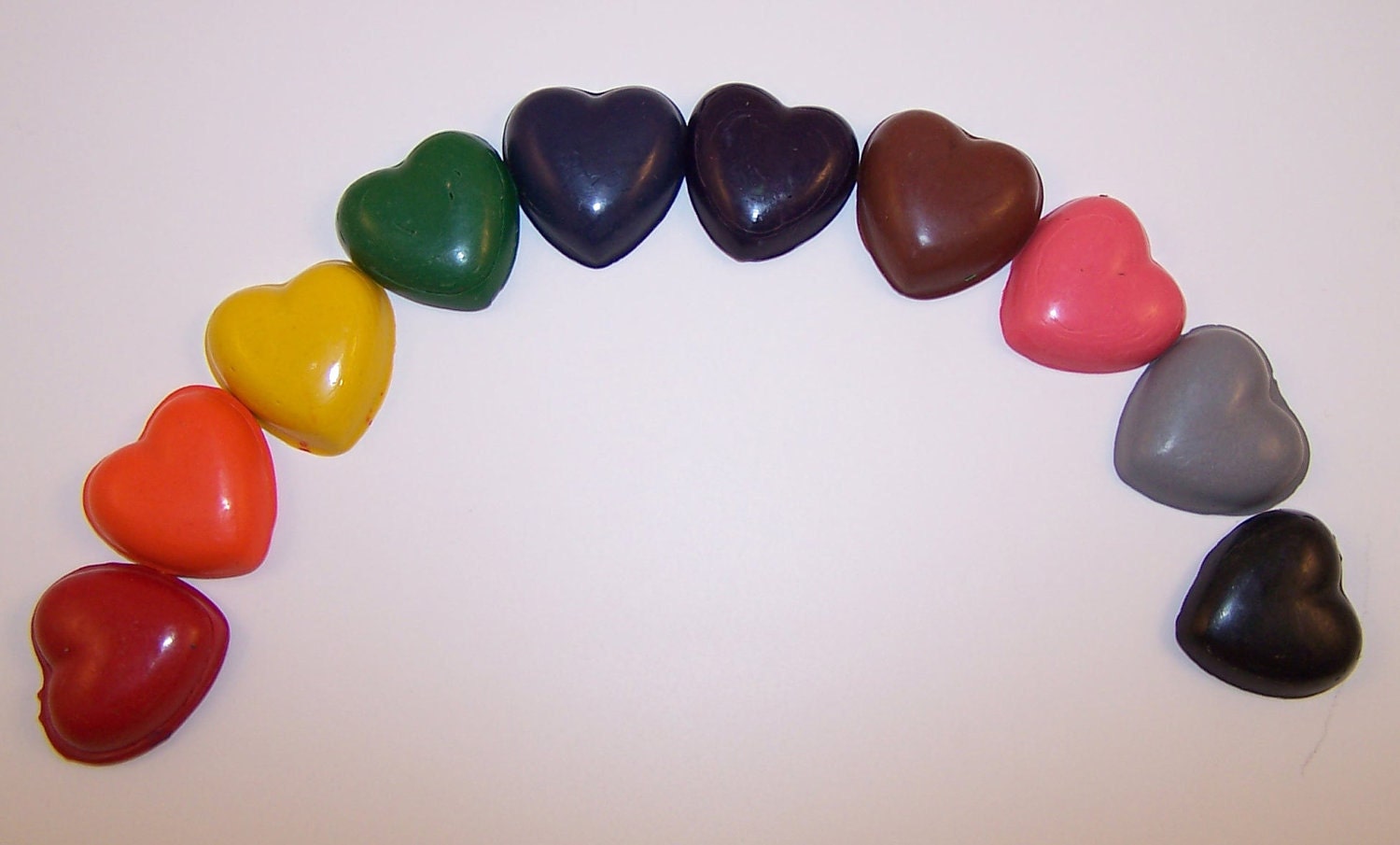 Set of 30 Hearts - Recycled Crayons hand-poured by kids