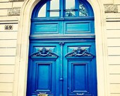 Paris Photography- French Decor- Home Decor- Wall Art-   "No. 69" cerulean blue- rustic home decor- paris chic- 8x10