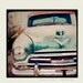 Boys Room Wall Art - Vintage Car Photography, Wall Art - Betty Sue - teal blue, amber, Retro Inspired Decor, Route 66 Home Decor