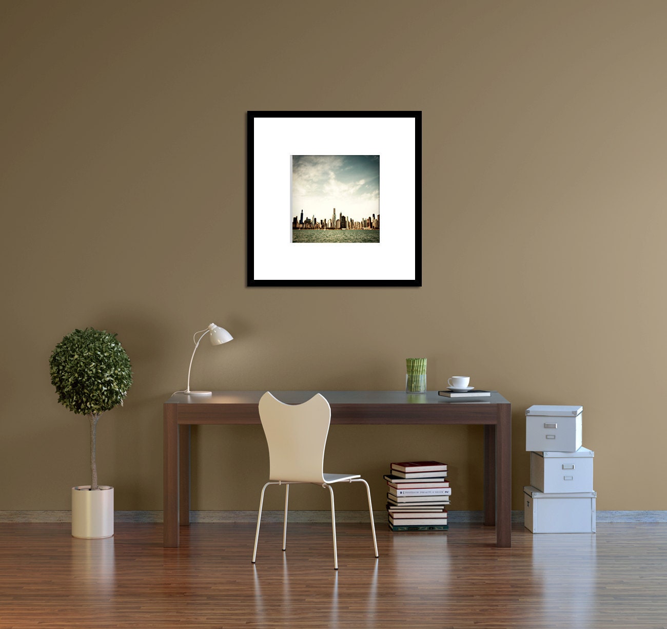 Photography - Chicago Skyline, Photography of Chicago - Floating Outside Metropolis - Wall Decor, Chicago Art, Urban Home Decor