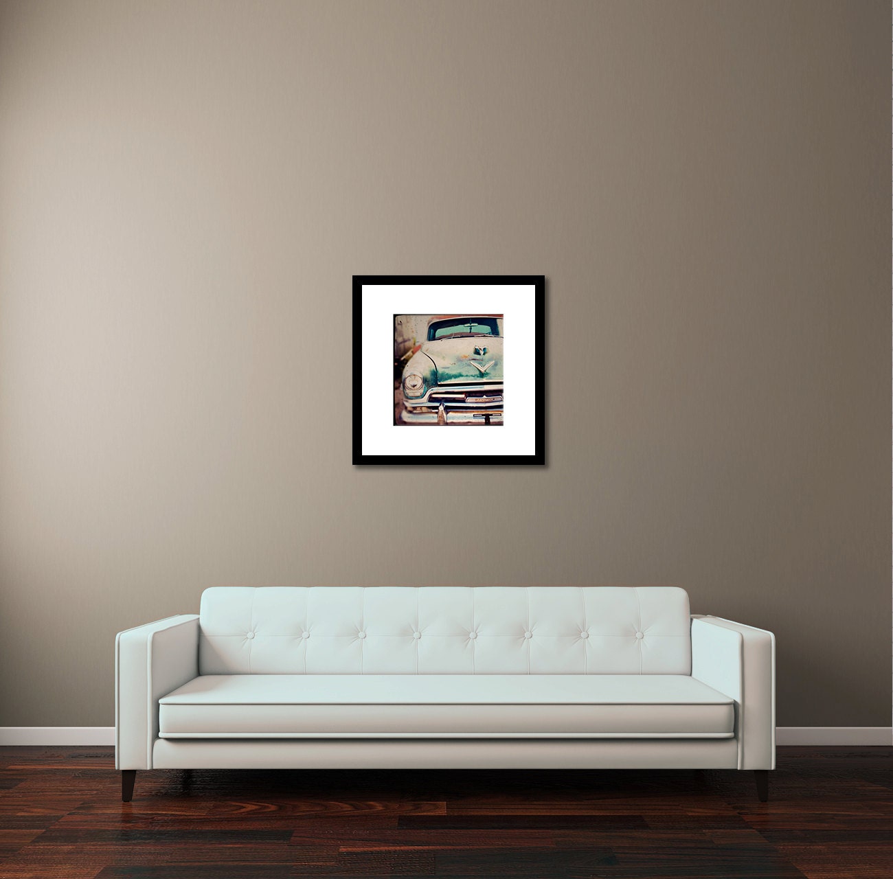 Boys Room Wall Art - Vintage Car Photography, Wall Art - Betty Sue - teal blue, amber, Retro Inspired Decor, Route 66 Home Decor