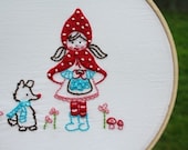 Little Red Riding Hood (and her harmless wolfie friend) Embroidery Pattern