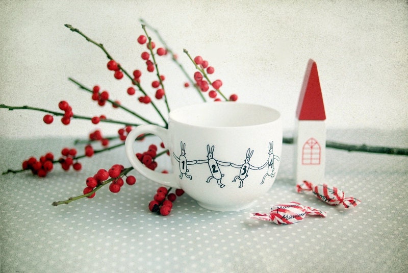 10 dancing bunnies mug