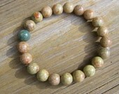 Autumn Jasper wrist mala