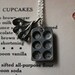 Bakers Love Cupcake Muffin Pan and Tiny Measuring Spoons on a Sterling Silver Chain