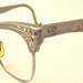 Muted Silver  1950s   Cats eye   glasses ,  USA sro brand