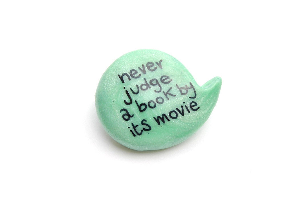 Polymer clay mint green pin