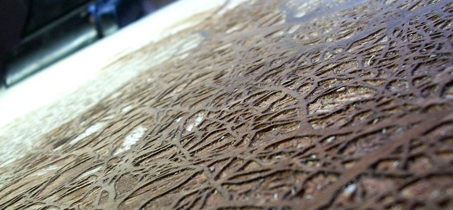Tree No. 12 Woodblock Print Blue - Award Winner