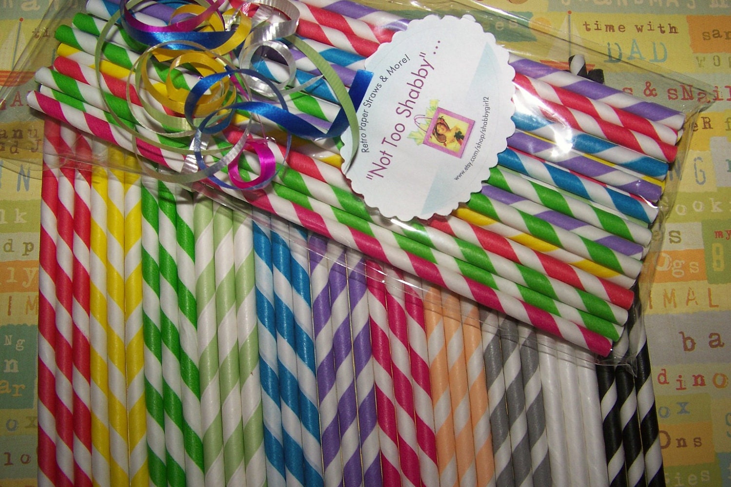 Paper Striped Straws Sample Color Mix 11 Paper Straws 1 Of Each Try Some  Fast Ship Free Straw Flags