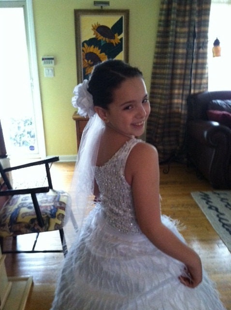 Alexis' First Communion veil