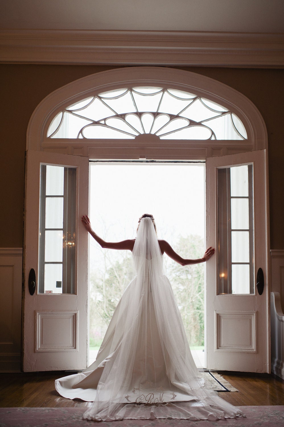 Caroline's Monogrammed Veil