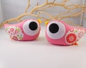 love birs doorstops/ paperweights/ plushbellamina's  love birdie Left n Right - Set of 2
