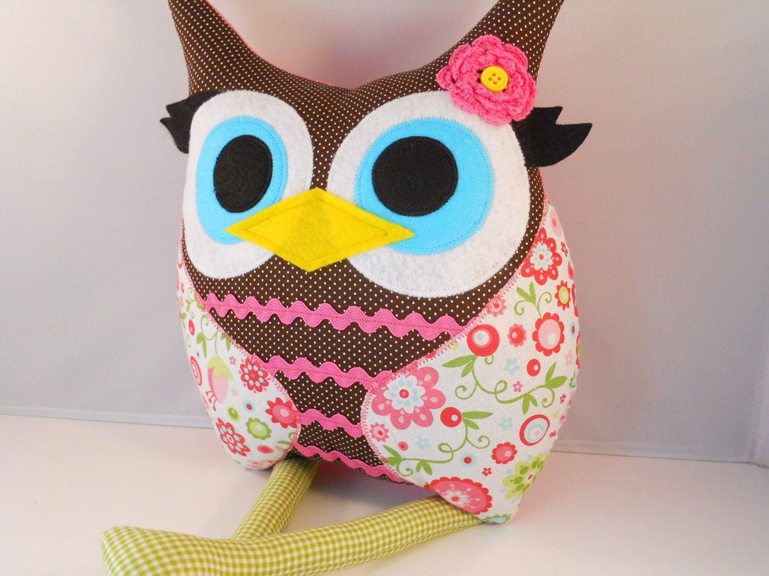 Owl Plush Toy Soft Doll Stuffed Animal handmade pillow