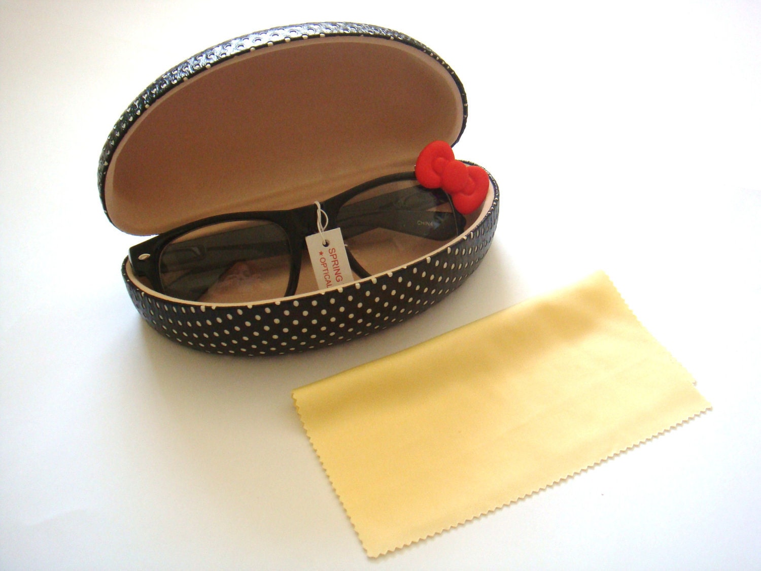 Poker Dot Sunglass Case (Black)