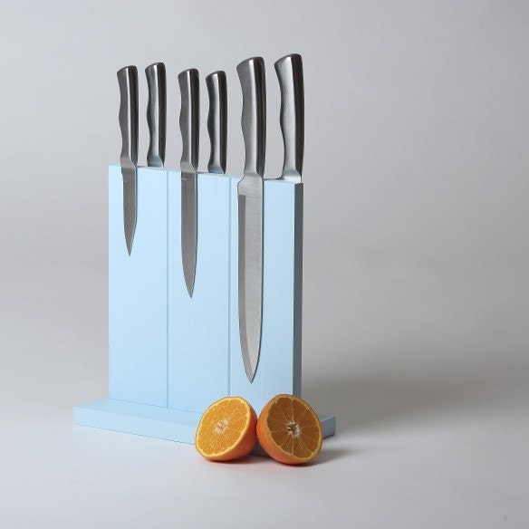 Duck Egg Blue Knife Block Magnetic