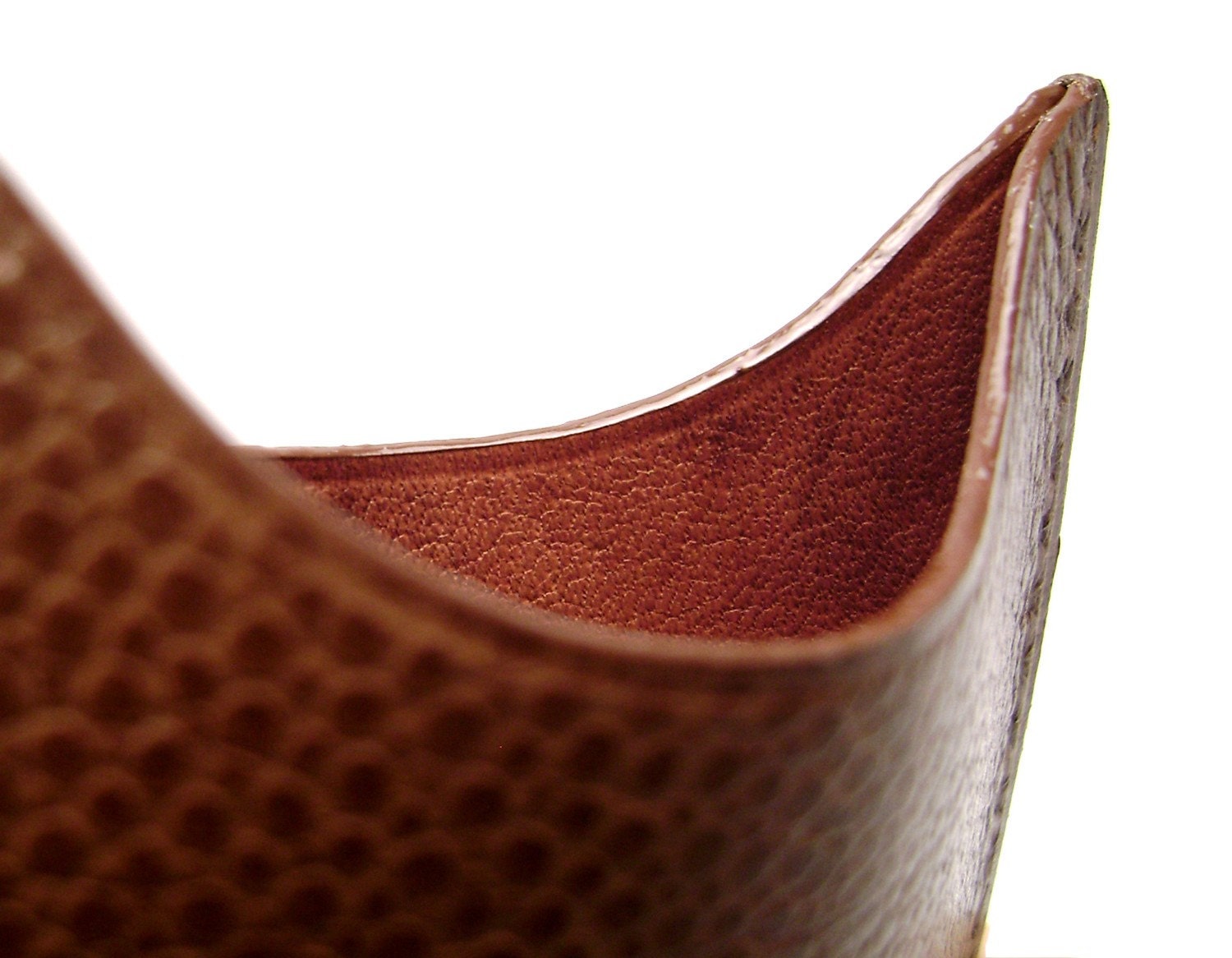 Brown Leather Card Holder, Warm Brown - Vertical - sleeve Case ID Business Credit Gift Card - Wallet