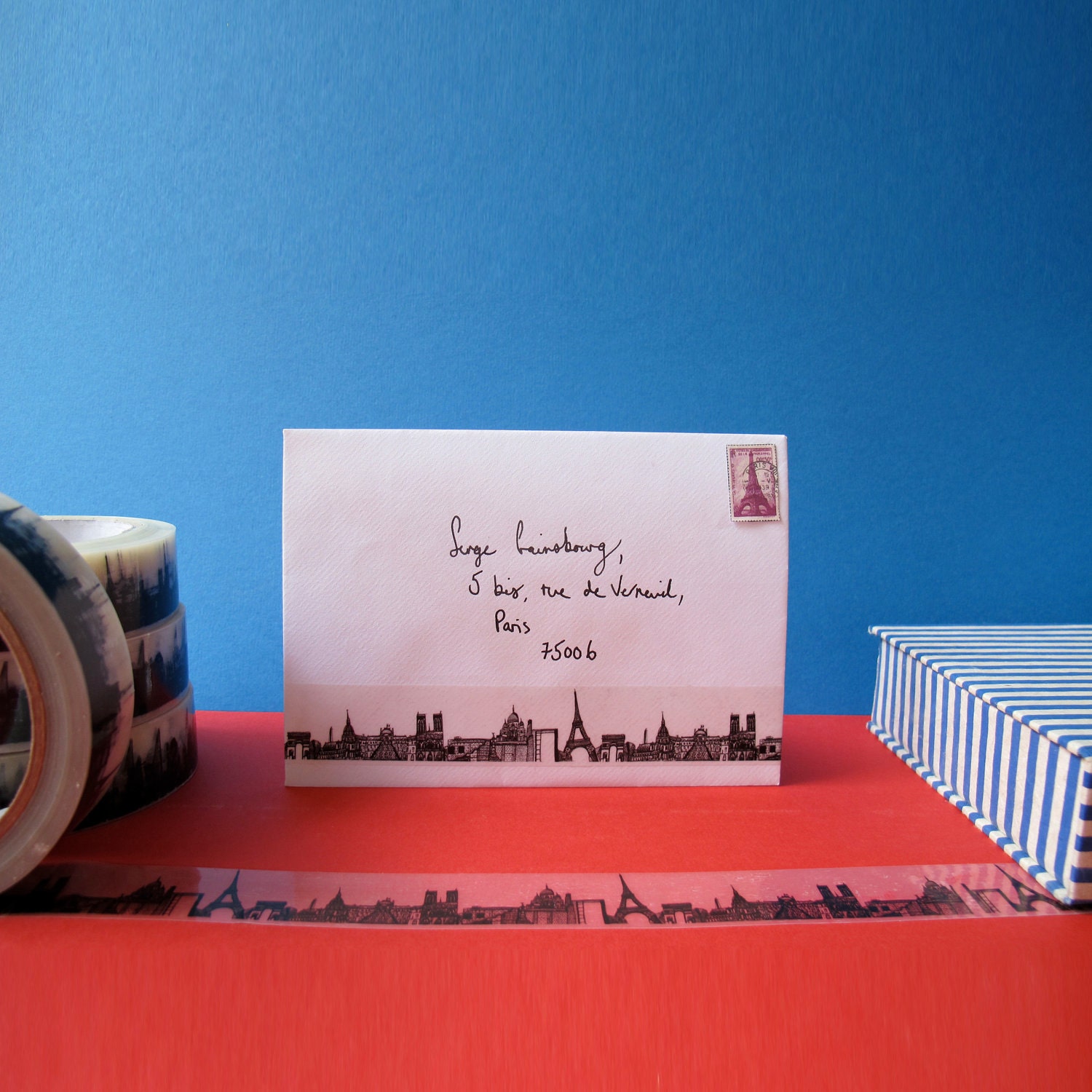 Paris Skyline Decorative Sticky Tape (25mm)