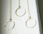 Wedding Bridesmaid Necklaces Three Beautiful Shining Golden Halo Necklaces