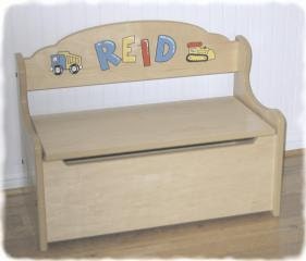Personalized Childrens Toy Box or Deacons Bench for Kids