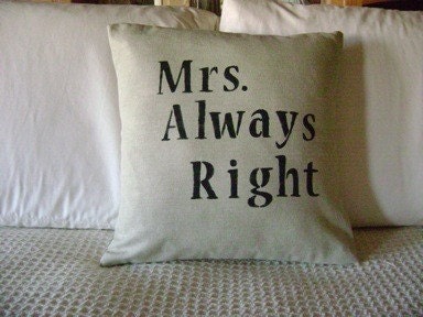 RESERVED FOR MEGANMURRAY90 Pillow Covers Decorative Mr. and Mrs. Oatmeal and Black 16x16