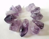Amethyst Crystal Briolettes- 20x16mm-30x14mm
