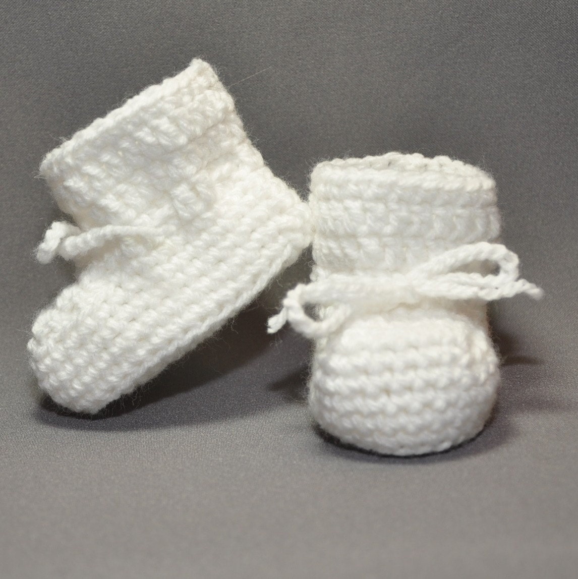 Booties, White baby Booties that stay on