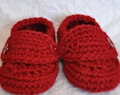 Dark Red  Baby Loafers in size 0 to 6 months or 6 to 12 months