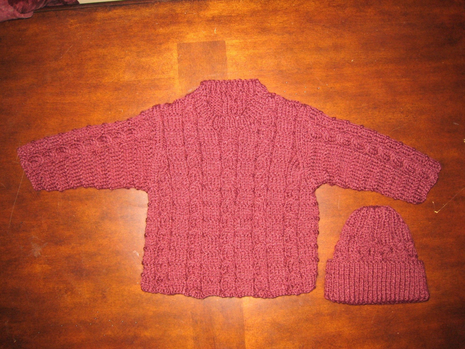 Childs Sweater and Hat, size 12 to 18 months
