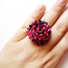 Pink Zebra Duct Tape Rose Ring