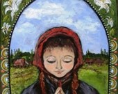 First Communion Mothers Day gift St Maria Goretti - Retablo - PRINT