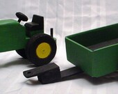 Farm Tractor with Trailer seen here in John Deere colors
