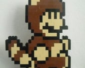 Tanooki Suit Mario in Jump Pose - LEGO Sculpture