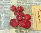 Dollhouse Red Spatterware Dish Set Dollhouse Miniature Red Speckleware Dish Set