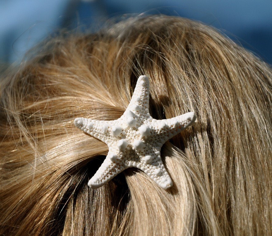 Starfish Hair Barrette Knobby Starfish Hair Clip-Starfish Beach Weddings-Mermaid Hair-Mermaid Costumes-Beach Hair