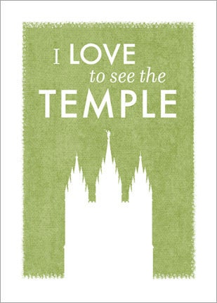 LDS Temple Print printable file - I Love to See the Temple (SLC temple)