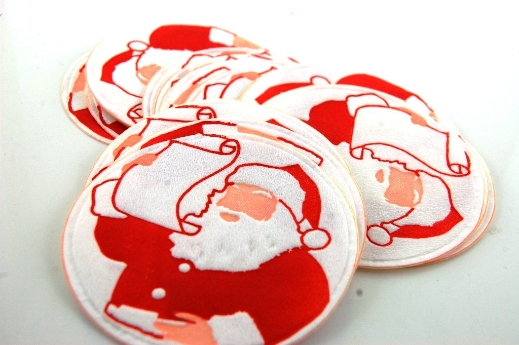 Oh So Retro Vintage Santa Coasters Set of 6