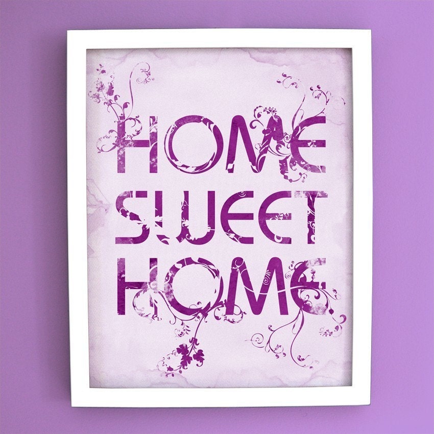 Home sweet home (choose your color) - 8x10 Art Print