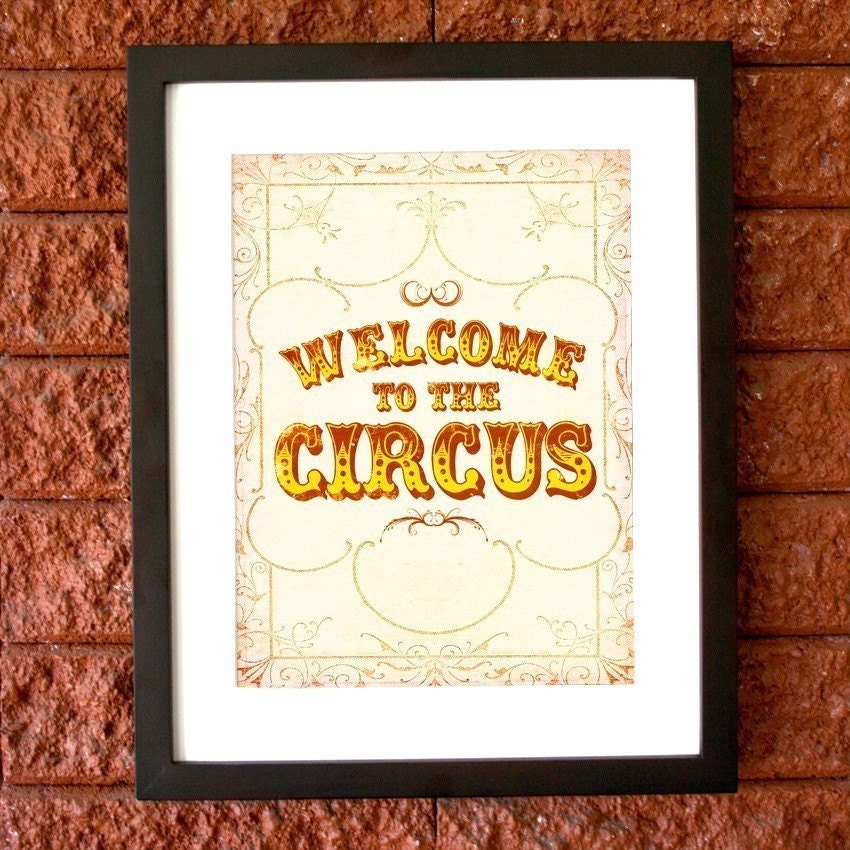 Welcome to the circus (light version) - 8x10 Art Print