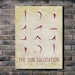 Sun Salutation / 12 basic Yoga postures - 18x24 Canvas Print