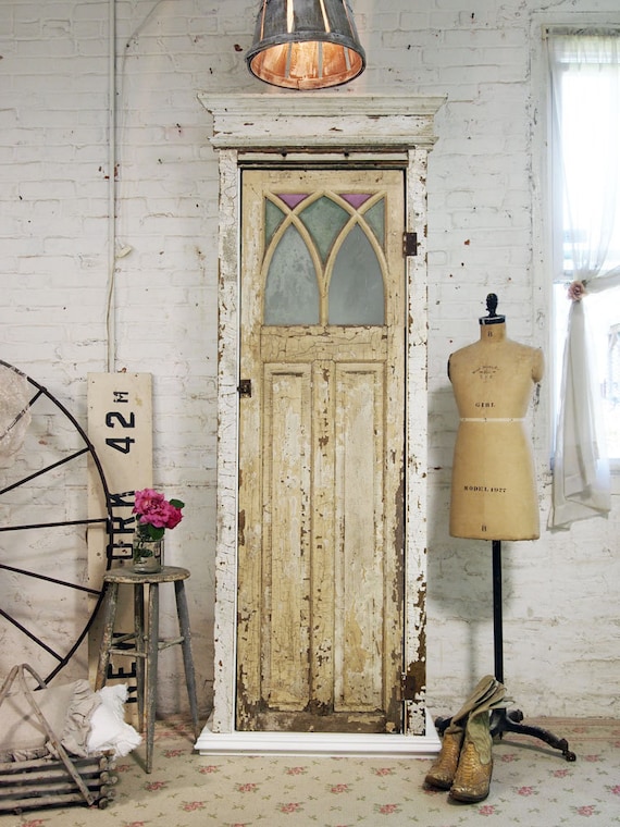 Painted Cottage Chic Shabby Hand Made Farmhouse Cabinet CC336