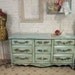 RESERVE  ROBINVintage Painted Cottage Shabby Aqua Chic Dresser  DR216