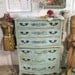 Vintage Painted Cottage Shabby Aqua Chic Dresser CH216