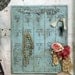 Painted Cottage Chic Shabby Aqua Hotel Key Holder VF256