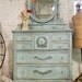 Painted Cottage Chic Shabby Aqua Romantic Dresser CH15
