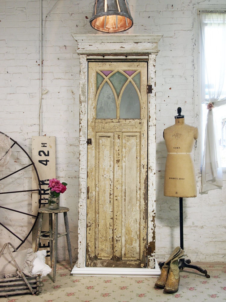Painted Cottage Chic Shabby Hand Made Farmhouse Cabinet CC336
