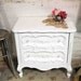 RESERVEMarinaPainted Cottage Shabby White Romantic French Night Table NT393