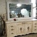RESERVED for BRANDI Painted Cottage Chic Shabby White French Mirror MR309