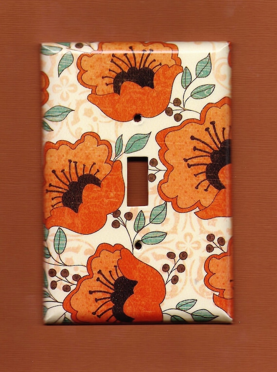 Orange Poppies Switchplate cover
